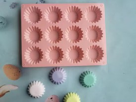 Molde silicona 12 tarteletas rizadas